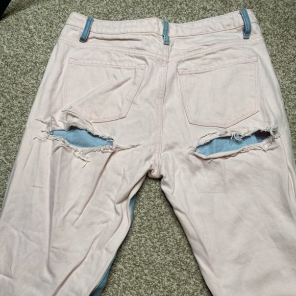 Extremely distressed fashion Nova multicolored jeans - Picture 3 of 5